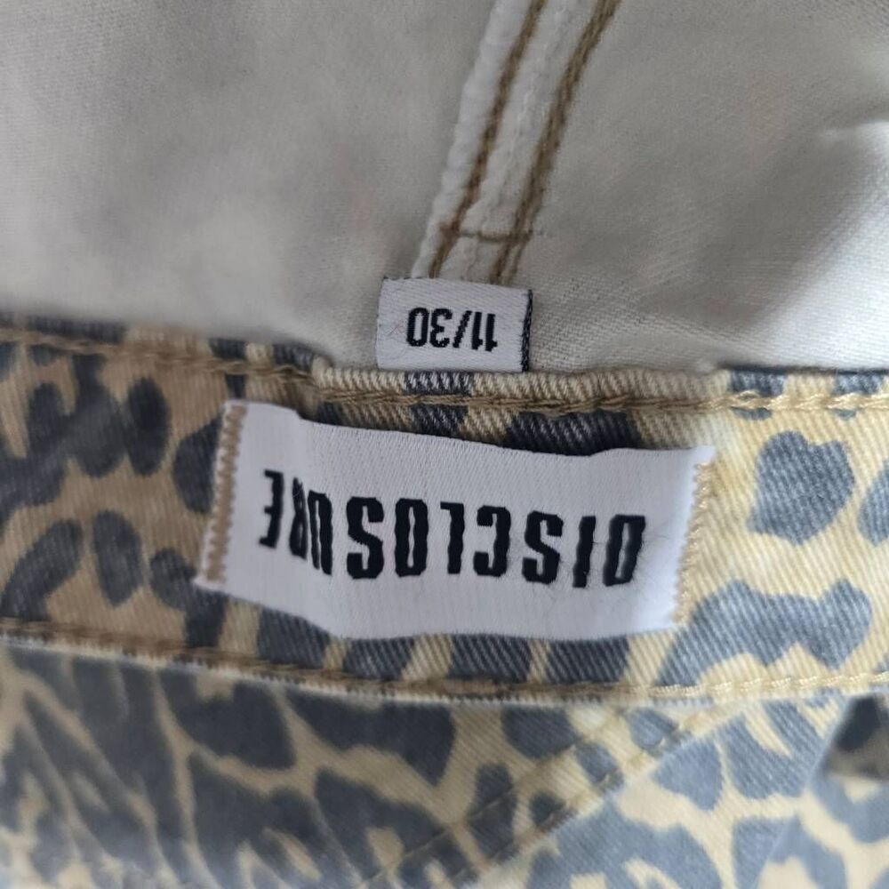Disclosure Cheetah Print Low Rise Baggy Straight Leg Jeans 11/30 NWT Streetwear - Picture 4 of 6